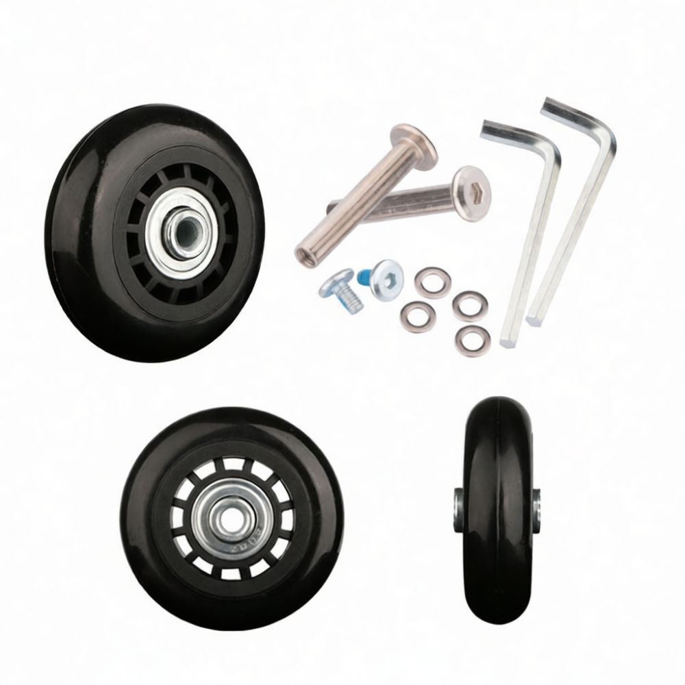 Silent Replacement Luggage Wheels - Bagagewielen, rubberen wielen, geruisloos, slijtvast, vervangingsonderdelen