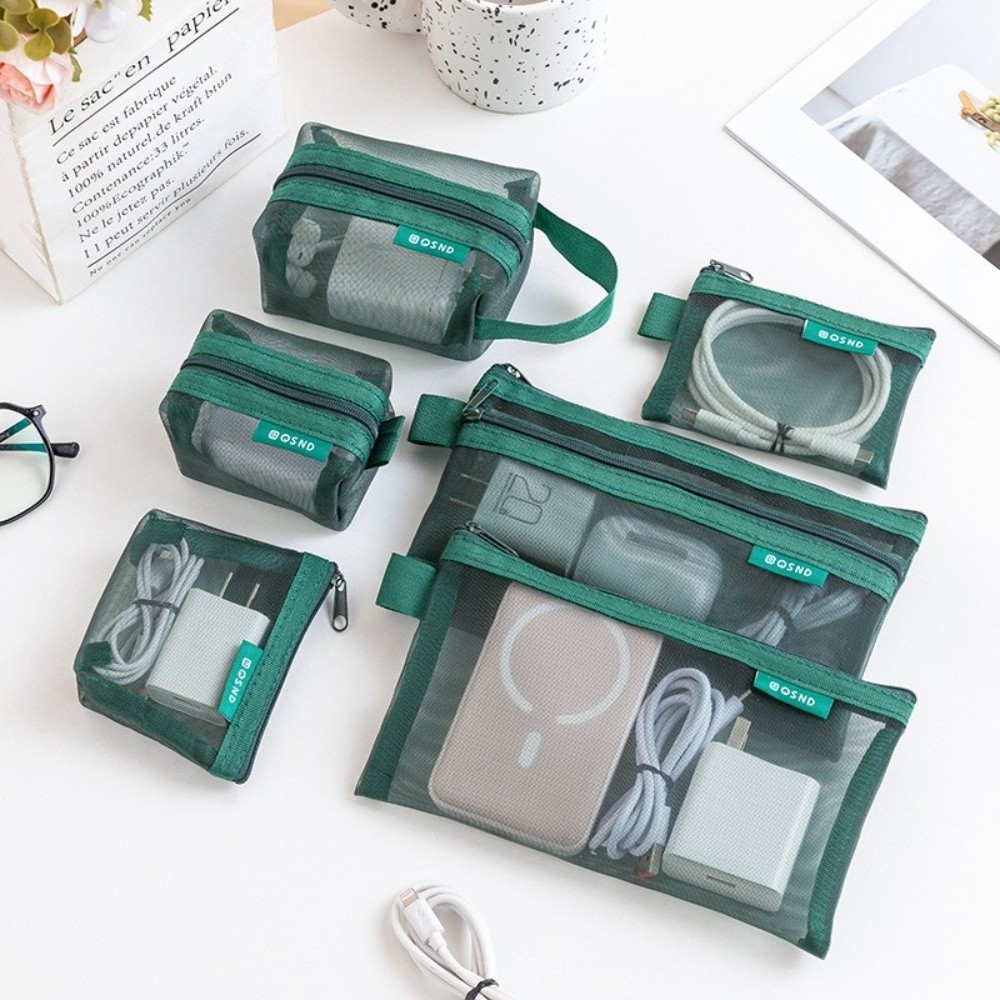 Cosmetic Bags - Duurzame, transparante opbergtas van nylon, vierkant