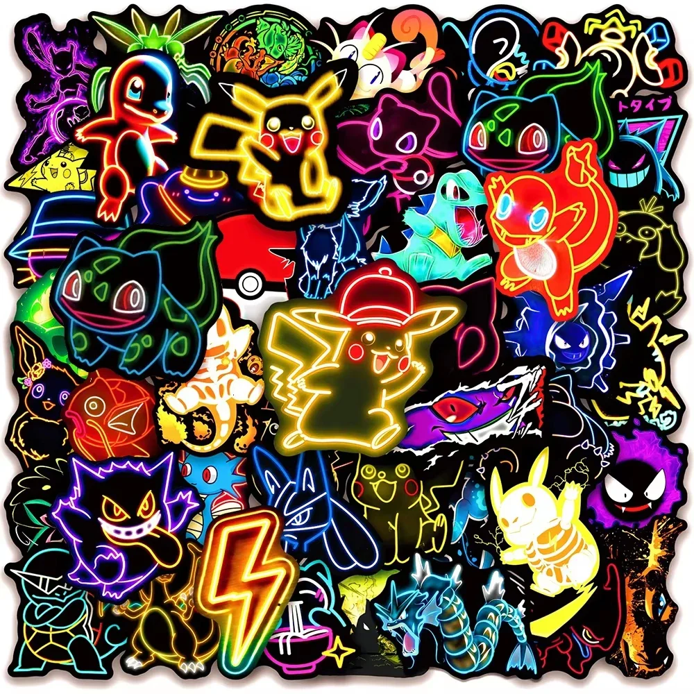 100 stuks neon Pokémon-sticker - Handbags recensie en prijs